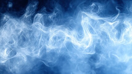 Obraz premium Abstract smoky patterns in blue and white