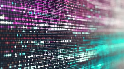 Obraz premium Dynamic Colorful Pixelated Data Flow Visualization