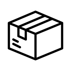 shipping box line icon