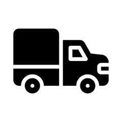 delivery truck glyph icon