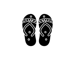 creative details Flip-Flops Icon vector illustration