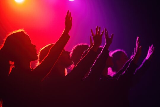 Boys and girls in choir with instructor at arts school - Powered by Adobe