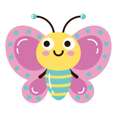 Vector image of a cute butterfly