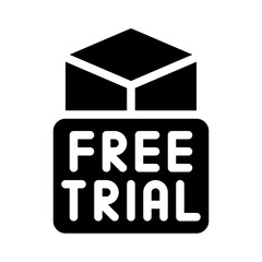 free trial glyph icon