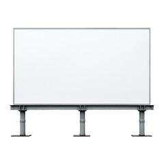 Obraz premium Blank Billboard Mockup Isolated on White Background for Advertising Design