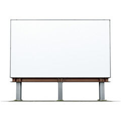 Fototapeta premium Blank Billboard Mockup Isolated on White Background for Advertising and Marketing Purposes
