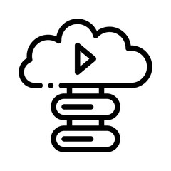 cloud storage line icon