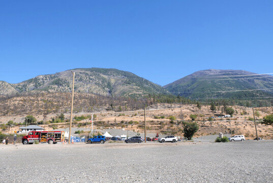 Fraser Street during a summer season in Lytton, British Columbia, Canada