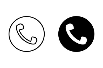 Phone call icon. Telephone icon symbol. Vector illustration on white background
