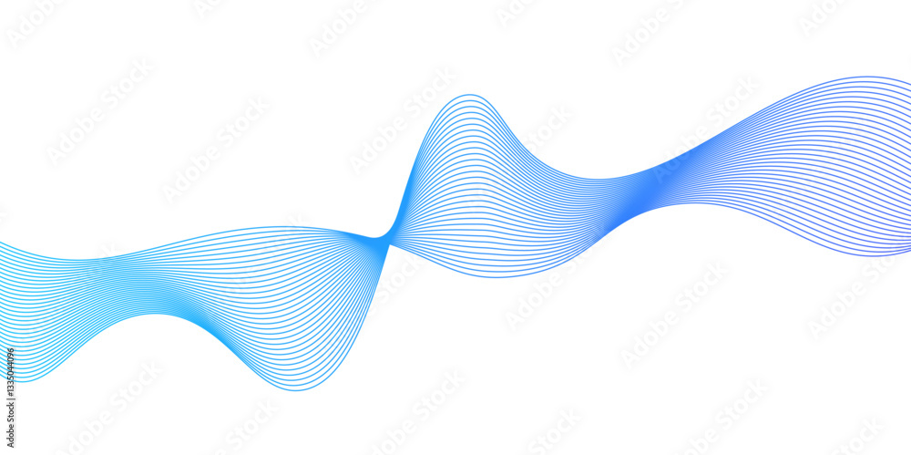 Poster abstract background with blue wave lines on white.thin line wavy abstract vector background.abstract