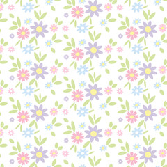 Beautiful and Cute seamless floral pattern design for textile print