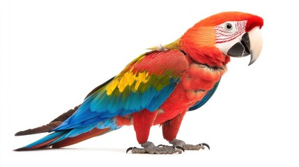 Fototapeta premium Scarlet Macaw: A Vibrant Tropical Bird