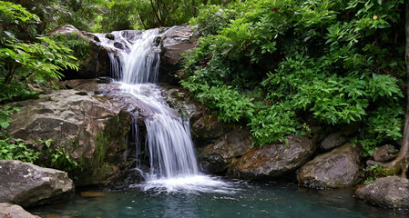 Obraz premium waterfall in the forest