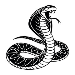 Fototapeta premium A line art Snake silhouette vector 