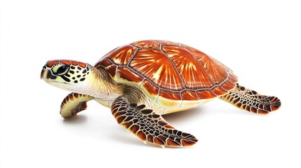 Stunning Close-up of a Hawksbill Sea Turtle