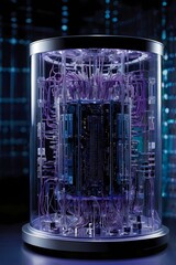 Obraz premium fiber optics background with lots of light spots