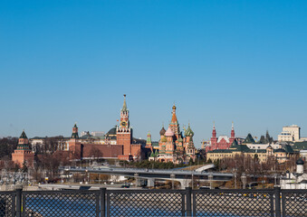 Winter city landscape