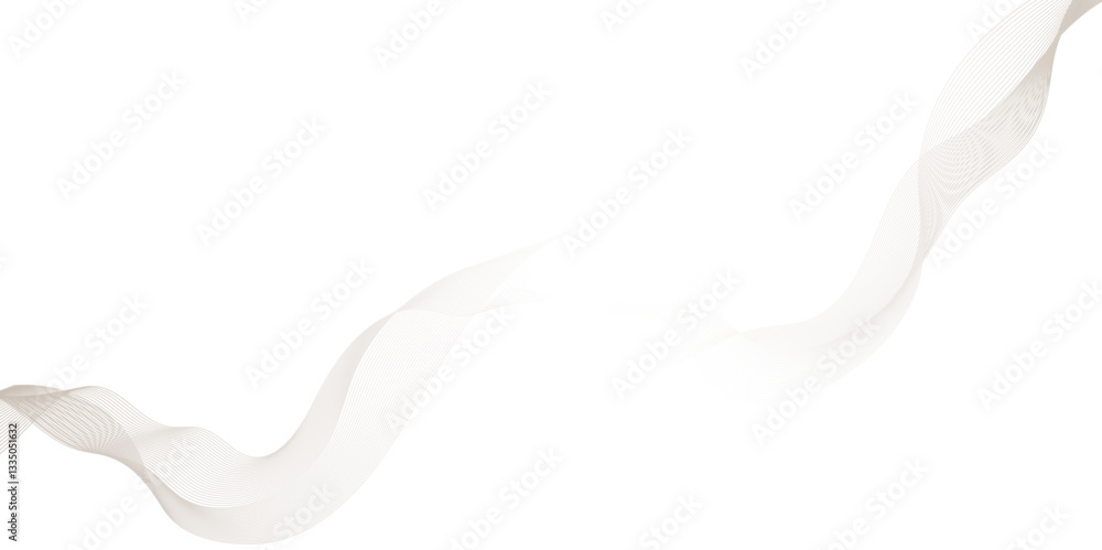 Fototapete geometric technology round shape black gradient curve shape isolated on white background, white and 