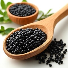 Black Caviar Culinary Art: Capturing Exotic Food Photography with Gourmet Ingredients and Elegant Presentation in Natural Light