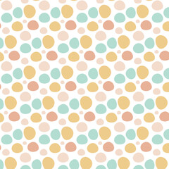 Boho style colorful dots seamless pattern design