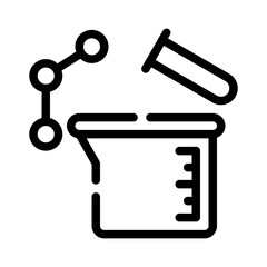 beaker line icon