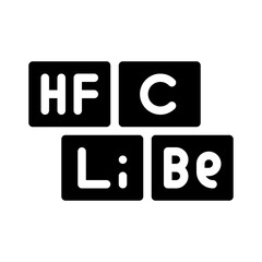 periodic table glyph icon