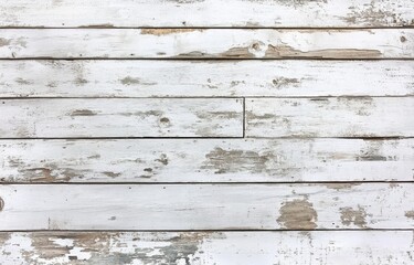 Fototapeta premium Aged, distressed white wood planks