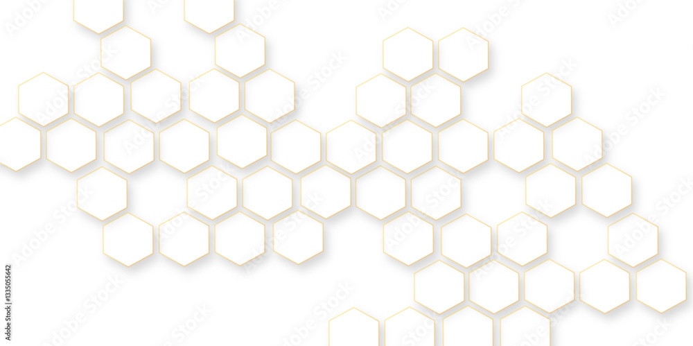 Poster abstract white vector wallpaper with hexagon grid, clear pattern abstract background hexagon white, 