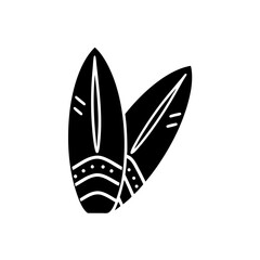 creative details Surfboard Icon vector illustration