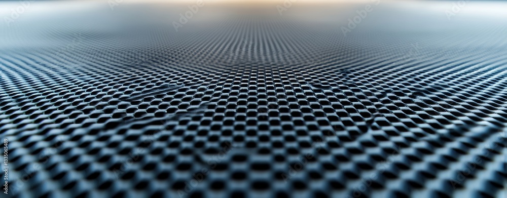 Poster a zoomed-in view of a woven material, revealing detailed patterns and a warm luminescence from light