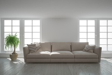 Modern interior design. 3D illustration