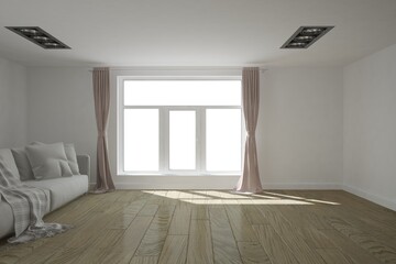 Modern interior design. 3D illustration