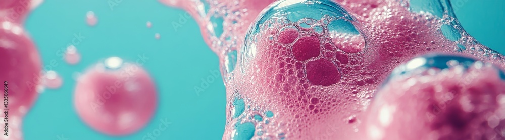 Aufkleber a colorful abstract composition highlighting fluid waves of color and droplets, producing a lively i