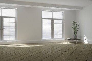 Modern interior design. 3D illustration