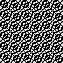 Obraz premium Black pattern, Abstract texture for fabric print, card, table cloth, furniture, banner, cover, invitation, decoration, wrapping. Repetition pattern.