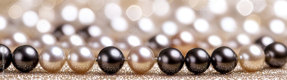 Poster a zoomed-in image of dark, shiny bubbles resting on a surface, revealing intricate reflections and t
