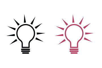 Light bulb icon set, Idea symbol.