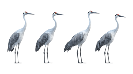 Pack Crane Set Against Transparent Background for Industrial Branding, Construction Graphics, or Heavy Equipment Promotions