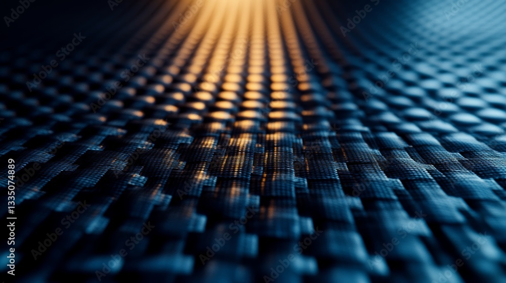 Poster an intimate view of smooth, dark cloth displaying elegant ripples and textures, emphasizing its soft