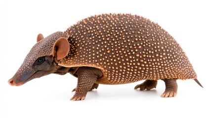 Obraz premium Close-up of a Pink Fairy Armadillo, a Unique Mammal