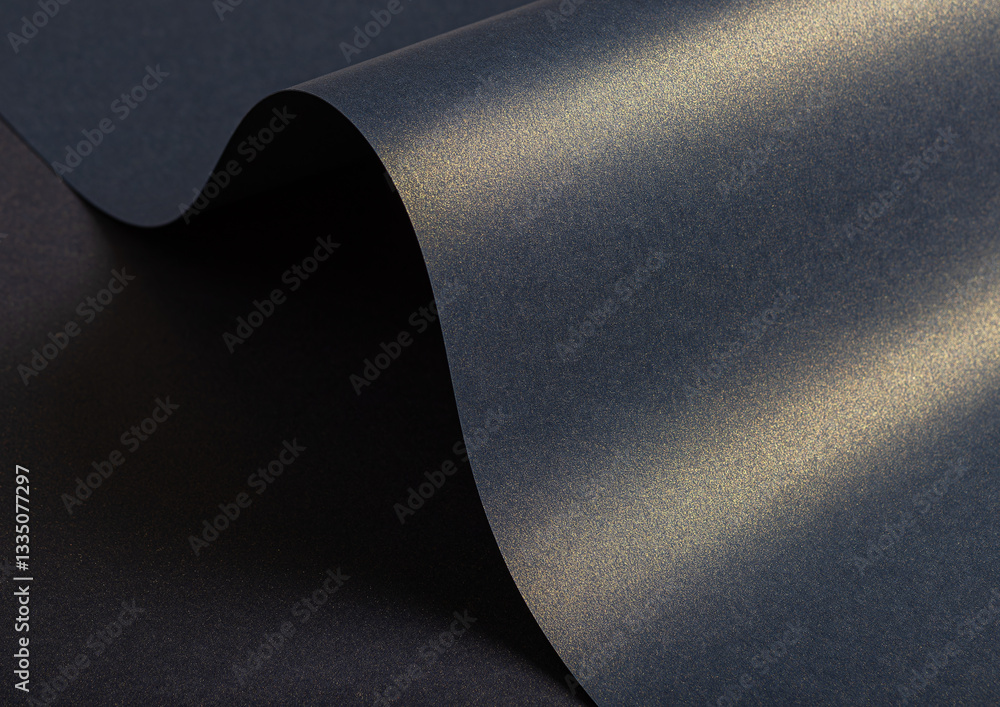 Poster elegant blue paper texture with a golden pearlescent shimmer and glossy finish. rich and sleek desig