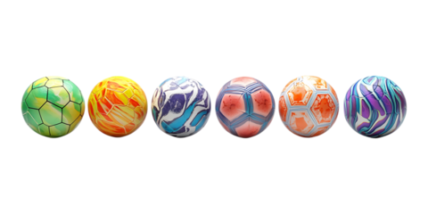 Pack Realistic Soccer Ball in Different Positions on Transparent Background for Sports, Branding, or Athletic Designs