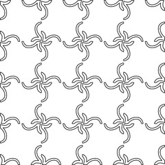 Figures from lines.Black pattern on white wallpaper for web page, textures, card, poster, fabric, textile. Abstract background.Repeating background image.White texture. Lines form shapes.