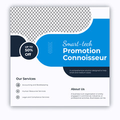 Digital marketing and corporate business service social media post banner template design