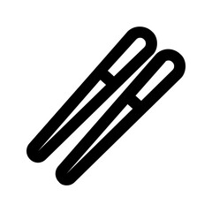 Chinese chopsticks / chop sticks flat vector icon for food apps and websites
