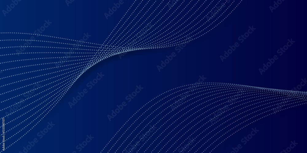 Poster dynamic wave pattern design. modern purple blue gradient flowing wave lines. abstract wavy blue line