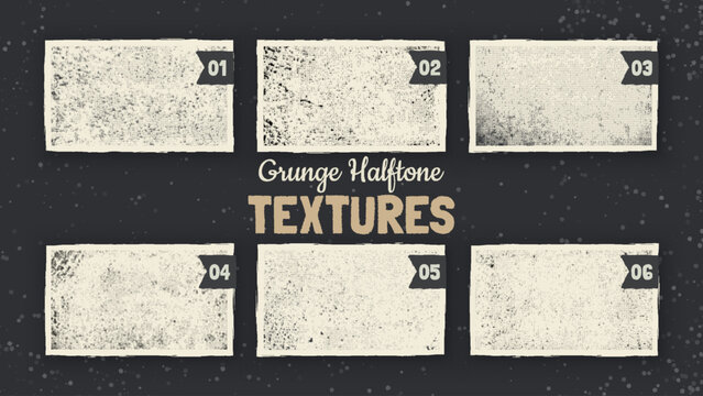 6 Splatter Dot Textures. Dirty Background. Concrete Wall Scratched Material. Vintage Wallpaper Concept. Retro Rough Dots