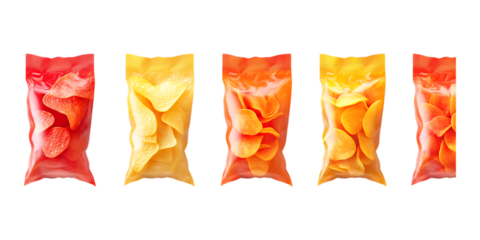 Pack Realistic Bag of Coffee with a White Bag of Sugar Against Transparent Background for Cafe Branding, Coffee Packaging, or Beverage Promotions