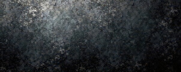 Obraz premium Distressed silver metal texture on black grunge background, effect, texture, backgrounds