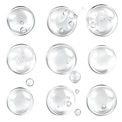 Transparent Liquid Bubbles, Serum, Gel, Droplets, Cosmetics, Skincare, Texture, Science, Fluid, Bubb